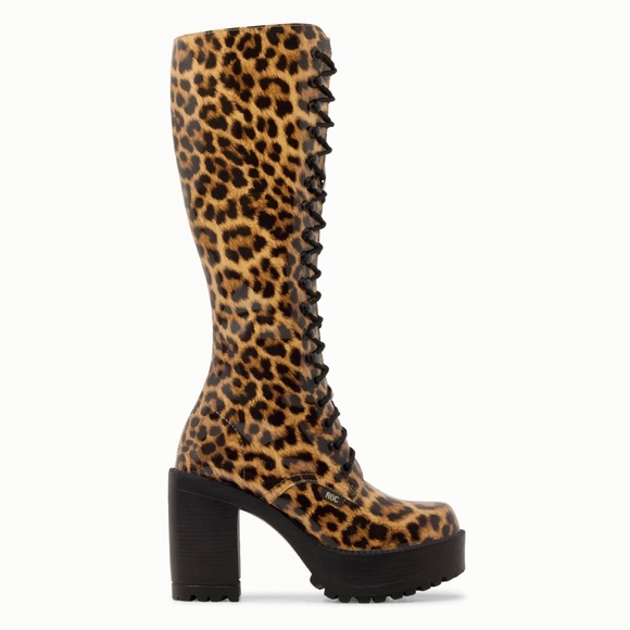 🆕ROC🖤Lash Tan/leopard platform boots! Black lace ups! Australia! size: 37 NIB! 7 - Picture 15 of 16